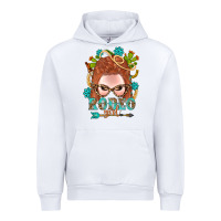 White Western Rodeo Girl Braid Red Hair Urban Hoodie - BundleAndBundleShop