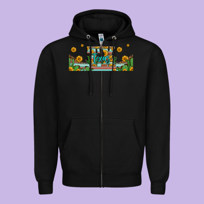 Tx Texas 16oz Libbey Glass Zipper Hoodie Designed By Hra Design Shop