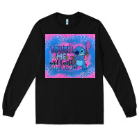 Black touch me and i will bite you stitch Long Sleeve Tee - Zillion Design Studio