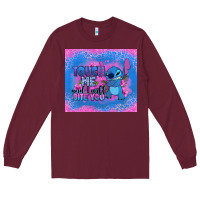Burgundy touch me and i will bite you stitch Long Sleeve Tee - Zillion Design Studio