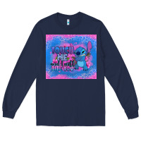 Navy touch me and i will bite you stitch Long Sleeve Tee - Zillion Design Studio