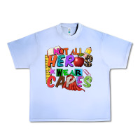Grape Ice not all heros wear capes Urban Heavy Tee - Zillion Design Studio