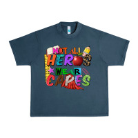 Midnight Navy not all heros wear capes Urban Heavy Tee - Zillion Design Studio