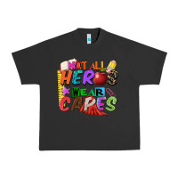 Pigment Black not all heros wear capes Urban Heavy Tee - Zillion Design Studio
