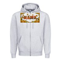 Sunflowers And Butterflies Mama License Plate Zipper Hoodie | Teevron