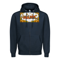 Navy sunflowers and butterflies mama license plate Zipper Hoodie - HRA Design Shop