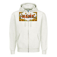 Oatmeal Heather sunflowers and butterflies mama license plate Zipper Hoodie - HRA Design Shop