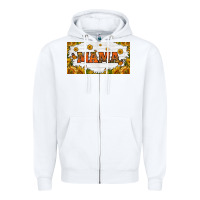 White sunflowers and butterflies mama license plate Zipper Hoodie - HRA Design Shop
