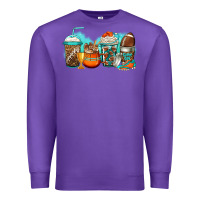 Purple American football coffee Premium Sweatshirt - Jasminsmagicworld