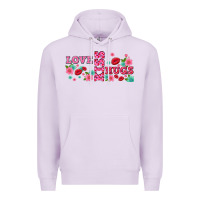 Lilac floral love and kiss Premium Hoodie - AdoDesignShop