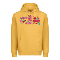 Mustard floral love and kiss Premium Hoodie - AdoDesignShop