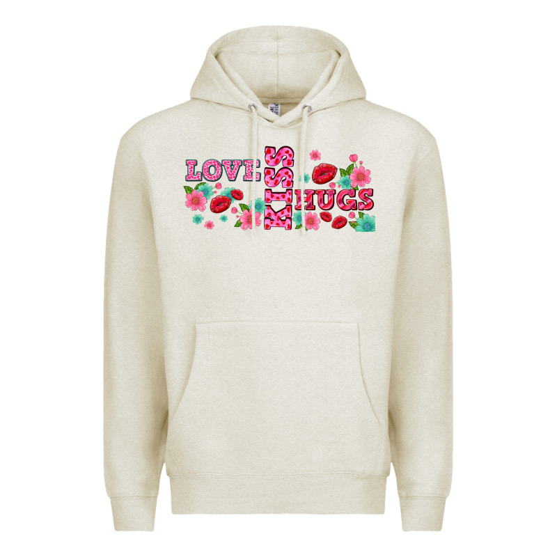 Floral Love And Kiss Premium Hoodie by AdoDesignShop | Teevron