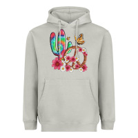 Moon Dust cactus peace sign flowers and butterflys Heavyweight Hoodie - Artiststas