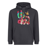 Smoke cactus peace sign flowers and butterflys Heavyweight Hoodie - Artiststas