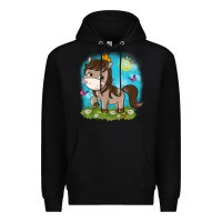 Black little cute horse Premium Hoodie - NancyCooperArtShop