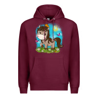 Burgundy little cute horse Premium Hoodie - NancyCooperArtShop