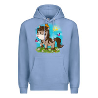Colony Blue little cute horse Premium Hoodie - NancyCooperArtShop
