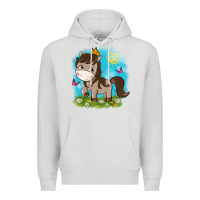 Dove Grey little cute horse Premium Hoodie - NancyCooperArtShop