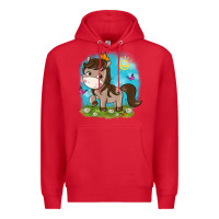 Red little cute horse Premium Hoodie - NancyCooperArtShop