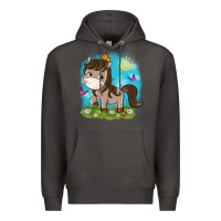 Smoke little cute horse Premium Hoodie - NancyCooperArtShop