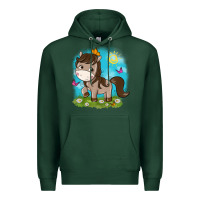 Sports Green little cute horse Premium Hoodie - NancyCooperArtShop