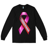 Black Breast Cancer Ribbon American Football Long Sleeve Tee - texasbilliewilder
