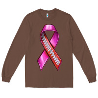Chestnut Breast Cancer Ribbon American Football Long Sleeve Tee - texasbilliewilder