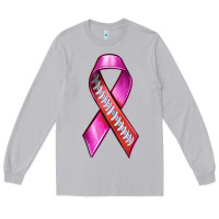 Breast Cancer Ribbon American Football Long Sleeve Tee | Teevron