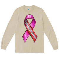 Mushroom Breast Cancer Ribbon American Football Long Sleeve Tee - texasbilliewilder