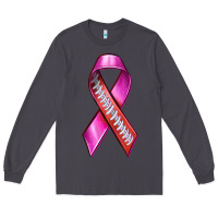 Smoke Breast Cancer Ribbon American Football Long Sleeve Tee - texasbilliewilder