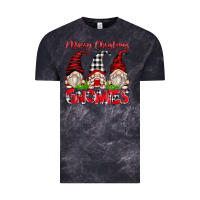 Cloud Black merry christmas gnomies Vintage Tee - Zillion Design Studio