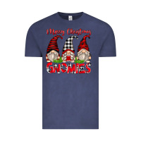 Vintage Denim merry christmas gnomies Vintage Tee - Zillion Design Studio