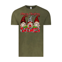 Vintage Olive merry christmas gnomies Vintage Tee - Zillion Design Studio