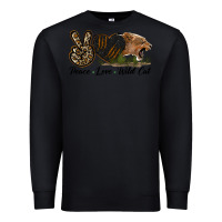 Black Peace Love Wild Cat Head Premium Sweatshirt - LillyAllenDesigns