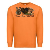 Carrot Peace Love Wild Cat Head Premium Sweatshirt - LillyAllenDesigns