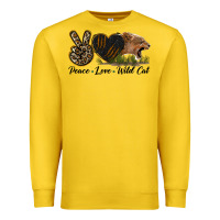 Lemon Peace Love Wild Cat Head Premium Sweatshirt - LillyAllenDesigns