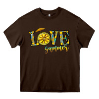 Chocolate Brown love summer Heavy Core Tee - CowhideDigitalArt