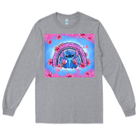 Heather Grey stitch rainbow Long Sleeve Tee - Zillion Design Studio