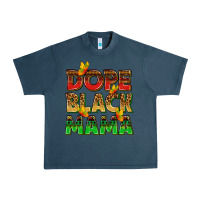 Midnight Navy dope black mama with butterflies Urban Heavy Tee - texasbilliewilder