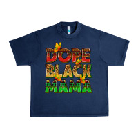 Navy dope black mama with butterflies Urban Heavy Tee - texasbilliewilder