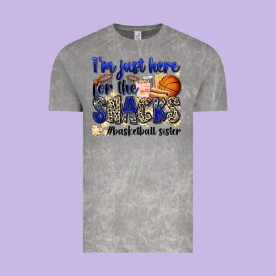I'm Just Here For The Snacks #basketball Sister Vintage Tee Designed By Zillion Design Studio