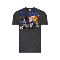 Vintage Black i'm just here for the snacks #basketball sister Vintage Tee - Zillion Design Studio
