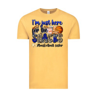 Vintage Mustard i'm just here for the snacks #basketball sister Vintage Tee - Zillion Design Studio