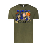 Vintage Olive i'm just here for the snacks #basketball sister Vintage Tee - Zillion Design Studio