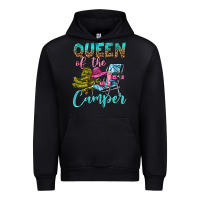 Black Queen Of The Camper Urban Hoodie - BundleAndBundleShop