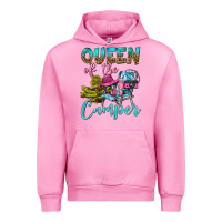 Fuchsia Pink Queen Of The Camper Urban Hoodie - BundleAndBundleShop