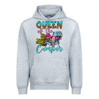 Heather Grey Queen Of The Camper Urban Hoodie - BundleAndBundleShop