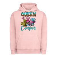 Pigment Salmon Queen Of The Camper Urban Hoodie - BundleAndBundleShop