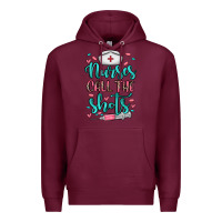 Burgundy nurses call the shots Premium Hoodie - NancyCooperArtShop