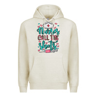 Oatmeal Heather nurses call the shots Premium Hoodie - NancyCooperArtShop